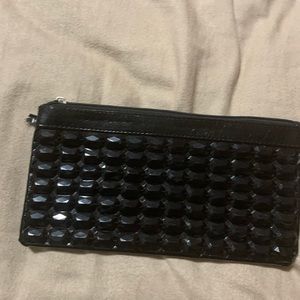 Black rhinestone clutch